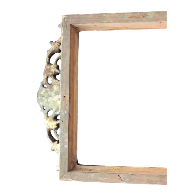 Rococo Antique Rococo Revival Gilded Picture Frame, 1800s For Sale - Image 3 of 6