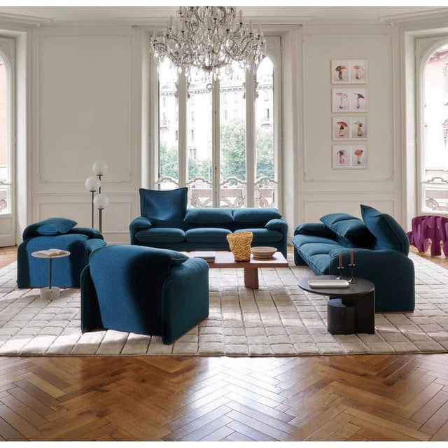 Maralunga Three-Seater Sofa by Vico Magistretti for Cassina For Sale - Image 9 of 14
