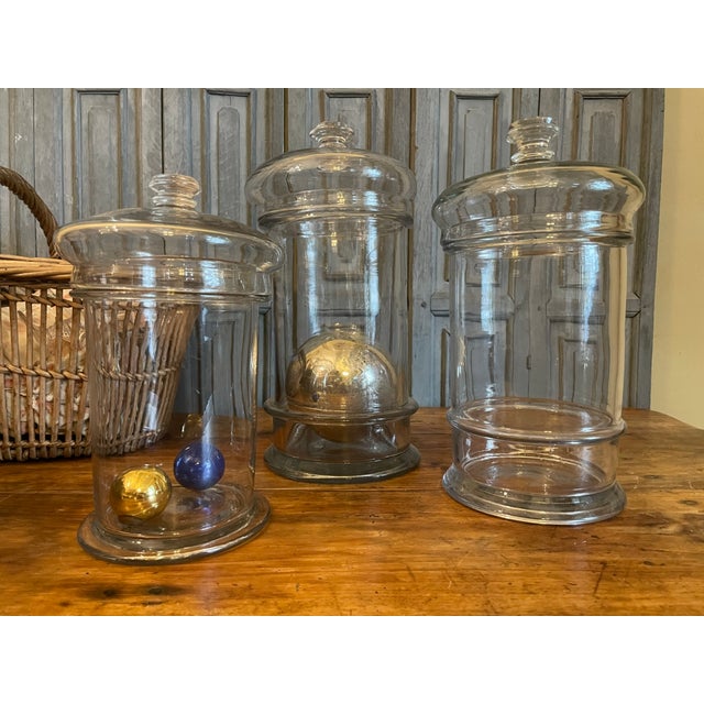 Antique French Candy Jars, 1800s, Set of 3 For Sale - Image 15 of 16