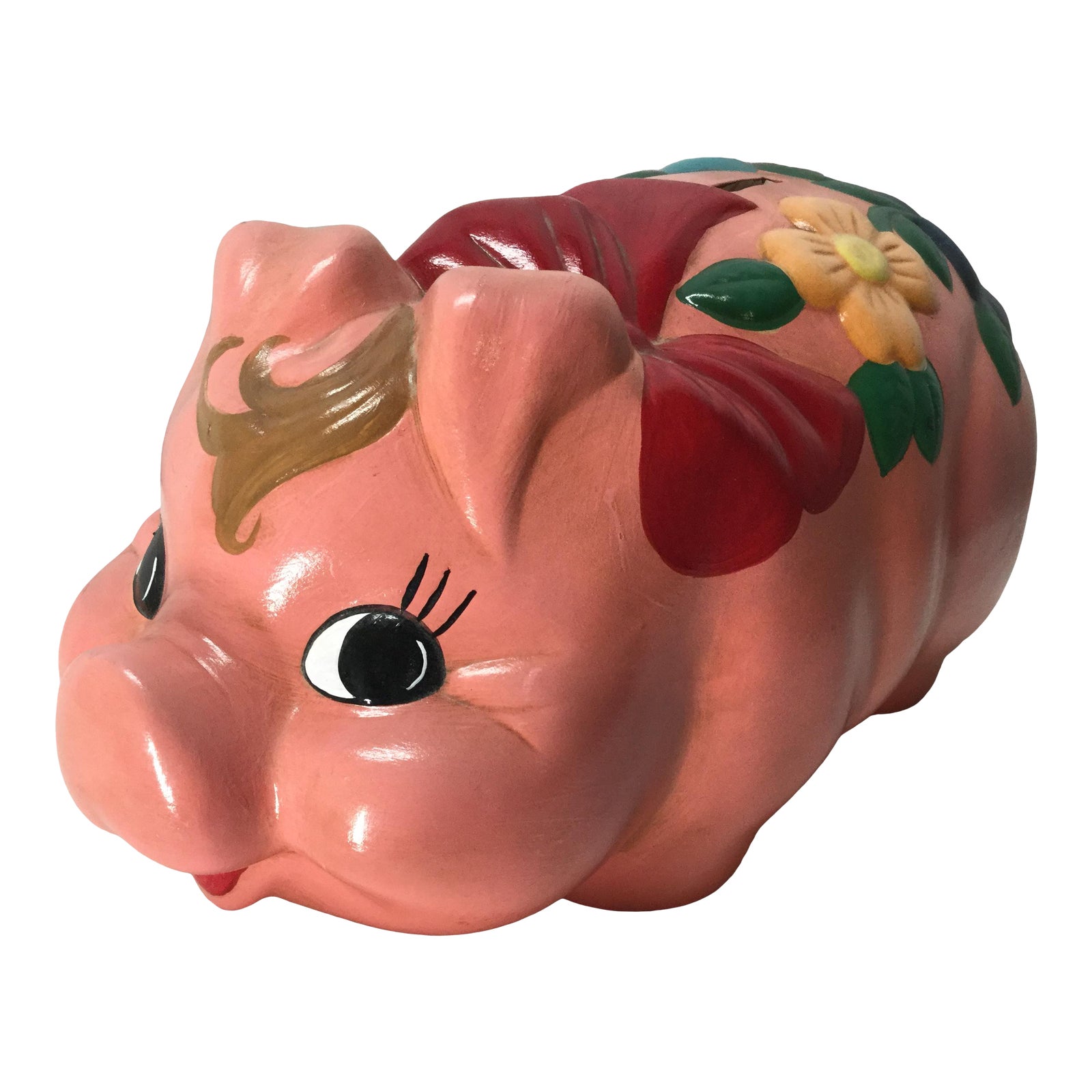 1950s Large Piggy Bank in Plaster Chairish