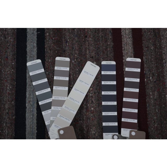 Striped Turkish Kilim Rug 9'4'' X 9'6'' For Sale - Image 10 of 10