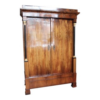 1820 Antique Biedermeier Armoire For Sale