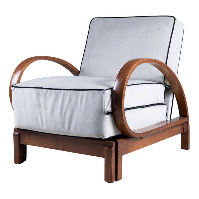Art Deco Style Convertible Armchair Bed from Cerutti For Sale