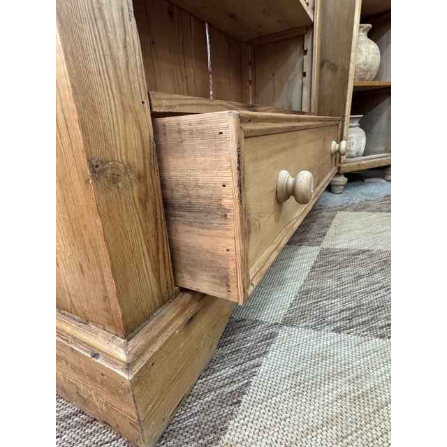Wood 1900-1909 Pine Bookcase With Drawer For Sale - Image 7 of 12