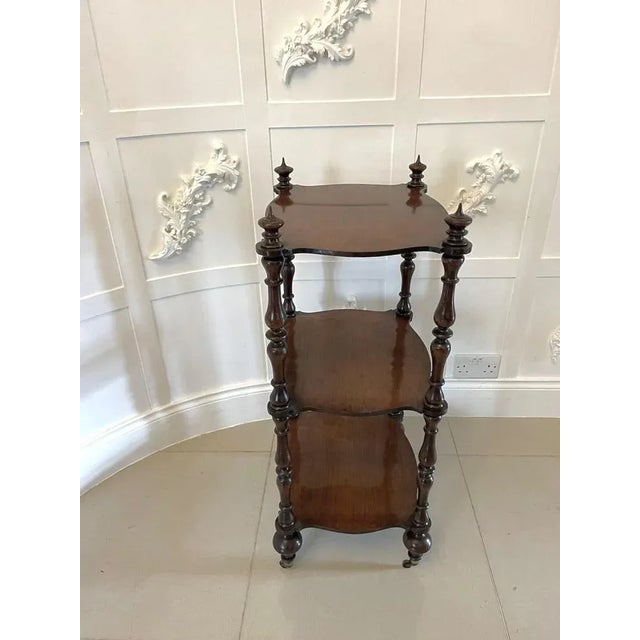 Antique Victorian Rosewood Freestanding Shelf For Sale - Image 13 of 13