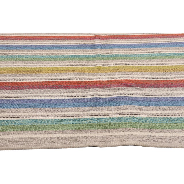 Märta Måås-Fjetterström Vintage Swedish Rollakan Rug, 05'02 X 08'01 For Sale - Image 4 of 10