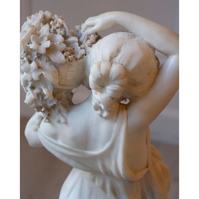 Late 19th / Early 20th-Century Volterra Alabaster Figure of a Flower Girl For Sale In Atlanta - Image 6 of 18