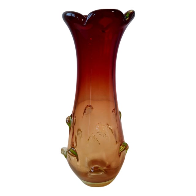 Murano Glass Vase by Flavio Poli for Seguso Vetri d'Arte, 1960s For Sale