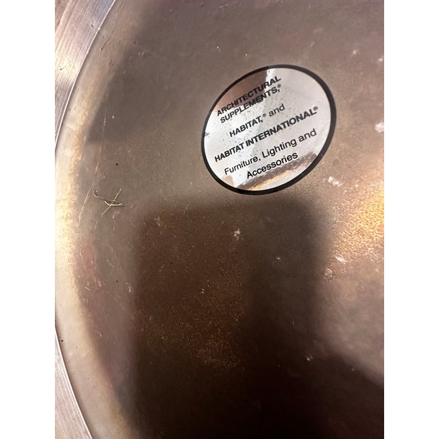 1970s Large Paul Mayen for Habitat Architectural Supplements Gold Finish Drum Planter For Sale - Image 5 of 6