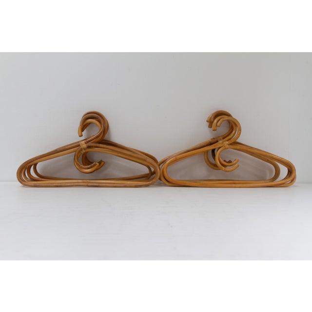 Vintage Italian Bamboo and Rattan Coat Hangers, 1960s, Set of 11 For Sale - Image 4 of 13