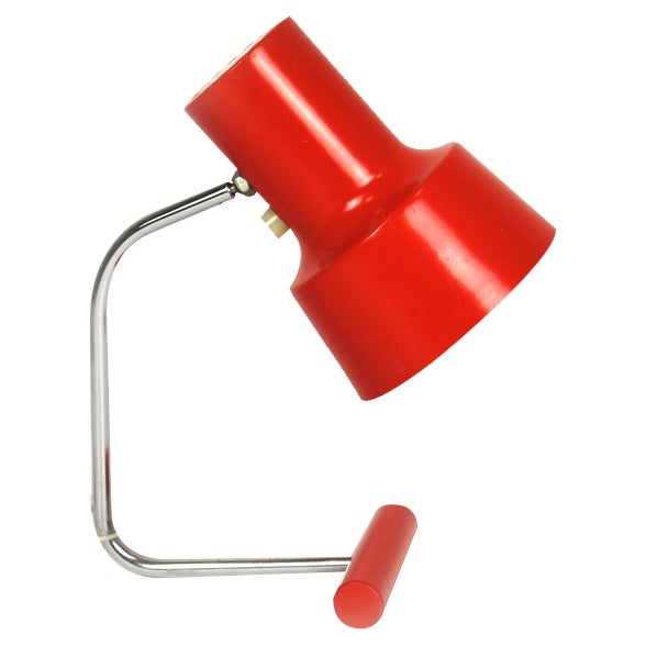 Red Table Lamp attributed to Josef Hurka for Napako, 1960s For Sale