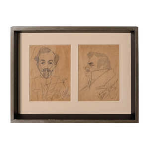 Signed Pencil Sketches by Enrico Caruso