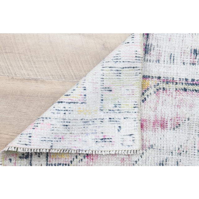 1970s 1970s Turkish Oushak Handmade Wool Cotton Beige Runner Rug For Sale - Image 5 of 11