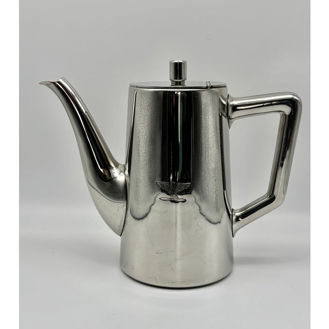Vintage Broggi Stainless Steel Coffee or Tea Pot Italian Armed Forces Logo 1950s For Sale - Image 15 of 15