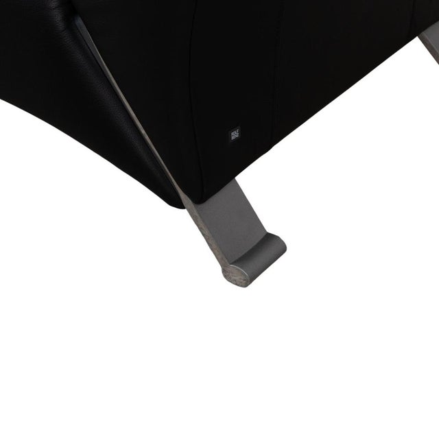 322 3-Seater Sofa in Black Leather from Rolf Benz For Sale - Image 6 of 14