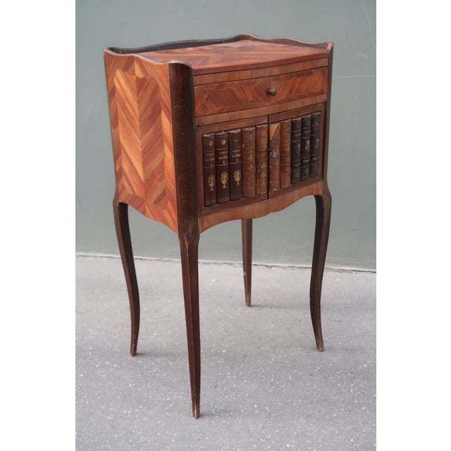 French Antique Louis XV Style Side Table Nightstand For Sale - Image 10 of 13