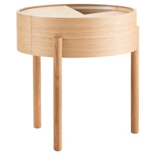 White Oak Arc Side Table by Ditte Vad and Julie Bertrup For Sale