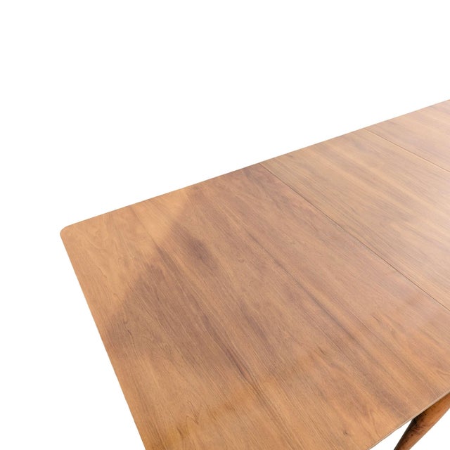 Wood Vintage Lacquered Walnut and Teak Dining Table, 1970s For Sale - Image 7 of 9