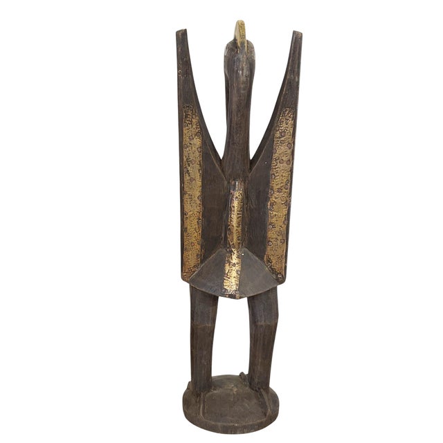 1980s Vintage Sculpture of Senufo Bird Statue Cote d'Ivoire 22.5" H For Sale - Image 5 of 6