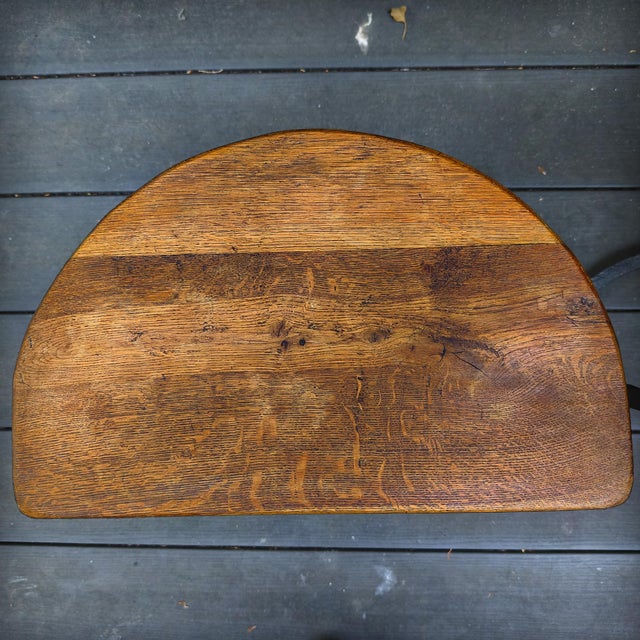 Vintage Side Tables in Wrought Iron and Oak, France, 1930s, Set of 2 For Sale - Image 13 of 18