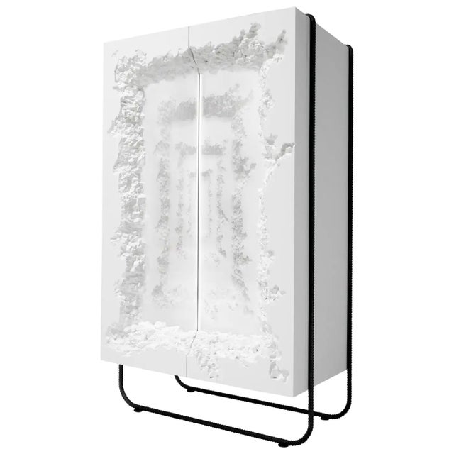 Black Panoptikum Collections "Break Free" Illuminated Holographic Bar Cabinet For Sale - Image 8 of 11