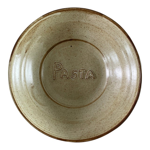 Vintage Studio Ceramic Pasta Bowl For Sale
