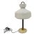 Italian White Glass and Brass Table Lamp, 1950s For Sale - Image 9 of 9