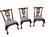 Set of 3 Mid 20th Century English Chippendale Style Mahogany Dining Chairs For Sale - Image 4 of 5