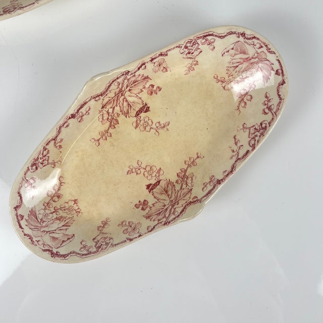Oval Side-Handled Serving Dishes from KG Lunéville, Set of 2 For Sale - Image 5 of 11