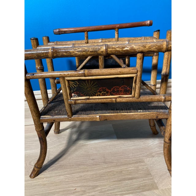 Antique 19th Century English Victorian Tortoise Bamboo Magazine Rack Stand For Sale - Image 15 of 15
