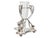 Victorian Stag's Head Silverplate & Glass Vase For Sale - Image 4 of 7