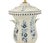 White A Pair of Vintage 1980s Hand-Painted Blue and White Toleware Table Lamps - For Sale - Image 8 of 12