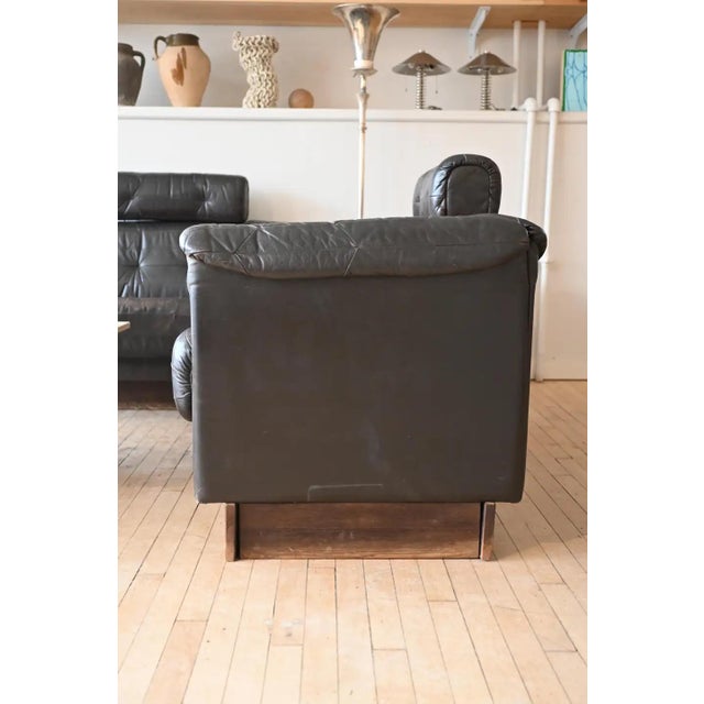 De Sede De Sede Style Swiss Black Leather Modular Sofa For Sale - Image 4 of 11