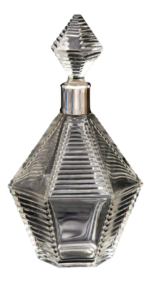 French Cut-Glass Decanter, Circa 1920