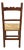 20th Century Rustic Wooden Chairs with Straw Seats, Set of 9 For Sale