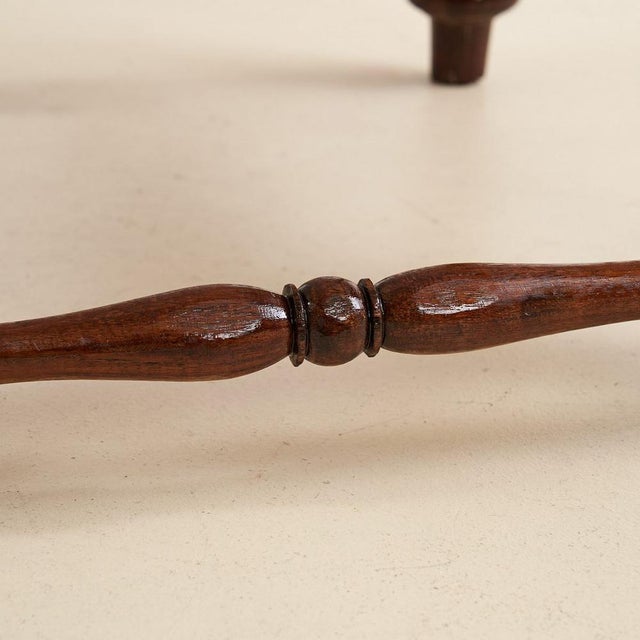 Colonial Style Fireplace Armchair in Vienna Straw For Sale - Image 10 of 12