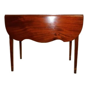 English Sheraton Inlaid Solid Mahogany Pembroke Table, Late 18th C.