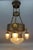Metal German Art Deco Metal and Frosted Glass Chandelier with Dog Heads, 1930s For Sale - Image 7 of 18