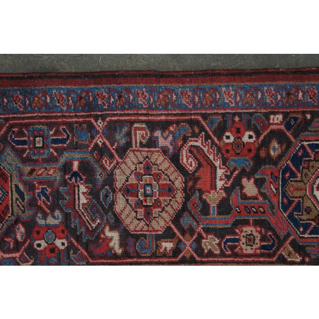 Red Semi Antique Oriental Tribal Hand Knotted Wool Area Rug Carpet 11' X 13' For Sale - Image 8 of 12