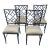 1960's Set of Phyllis Morris Faux Bamboo Aluminum Chairs by Kessler Industries - 4 Chairs For Sale
