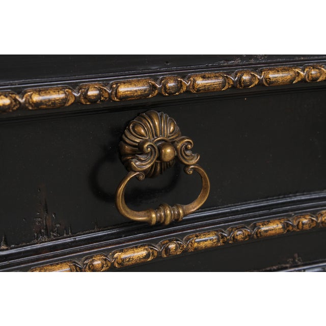 Marge Carson Large Black Painted Sideboard Credenza For Sale - Image 12 of 16
