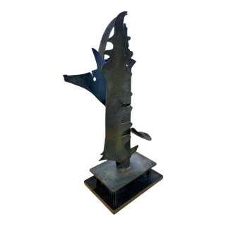 1991 Daniel Stolpe Abstract Iron Sculpture For Sale