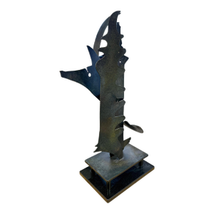 1991 Daniel Stolpe Abstract Iron Sculpture