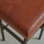 1960s Brutalist Forged Iron + Cognac Leather Stool, France 1960s For Sale - Image 5 of 11