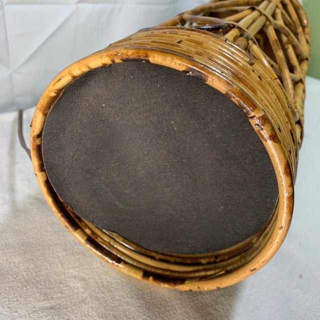 Wood Vintage Boho Bent Bamboo Table Lamp For Sale - Image 7 of 7
