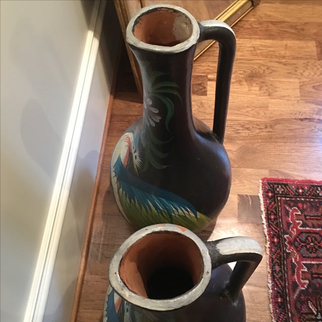 Antique Latin American Pottery Floor Vases Pair Chairish