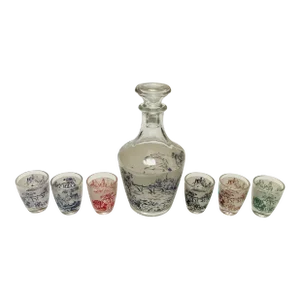 Vintage Decanter Cocktail Set- 7 Pieces