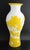 Antique 14” Chinese Imperial Yellow Peking Glass Vase, Hand Carved, C1910 For Sale - Image 4 of 13