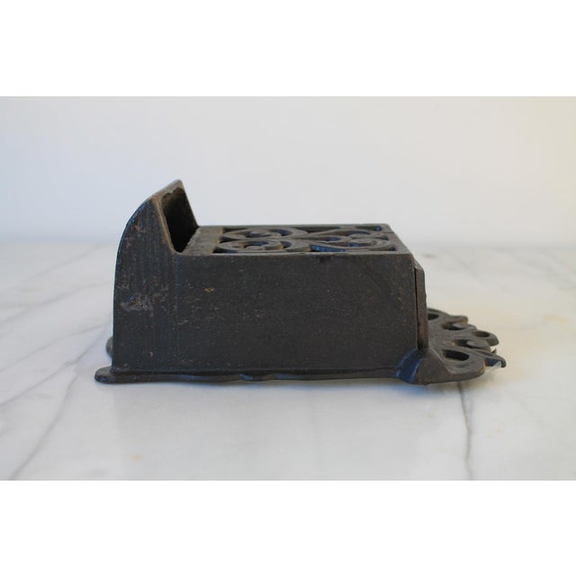 Vintage Cast Iron Wall Mounted Match Stick Holder For Sale - Image 4 of 11