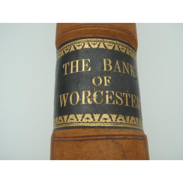 Antique Extra Large Leather Bank Journal Ledger #7 New York 1894-1896 For Sale - Image 15 of 15
